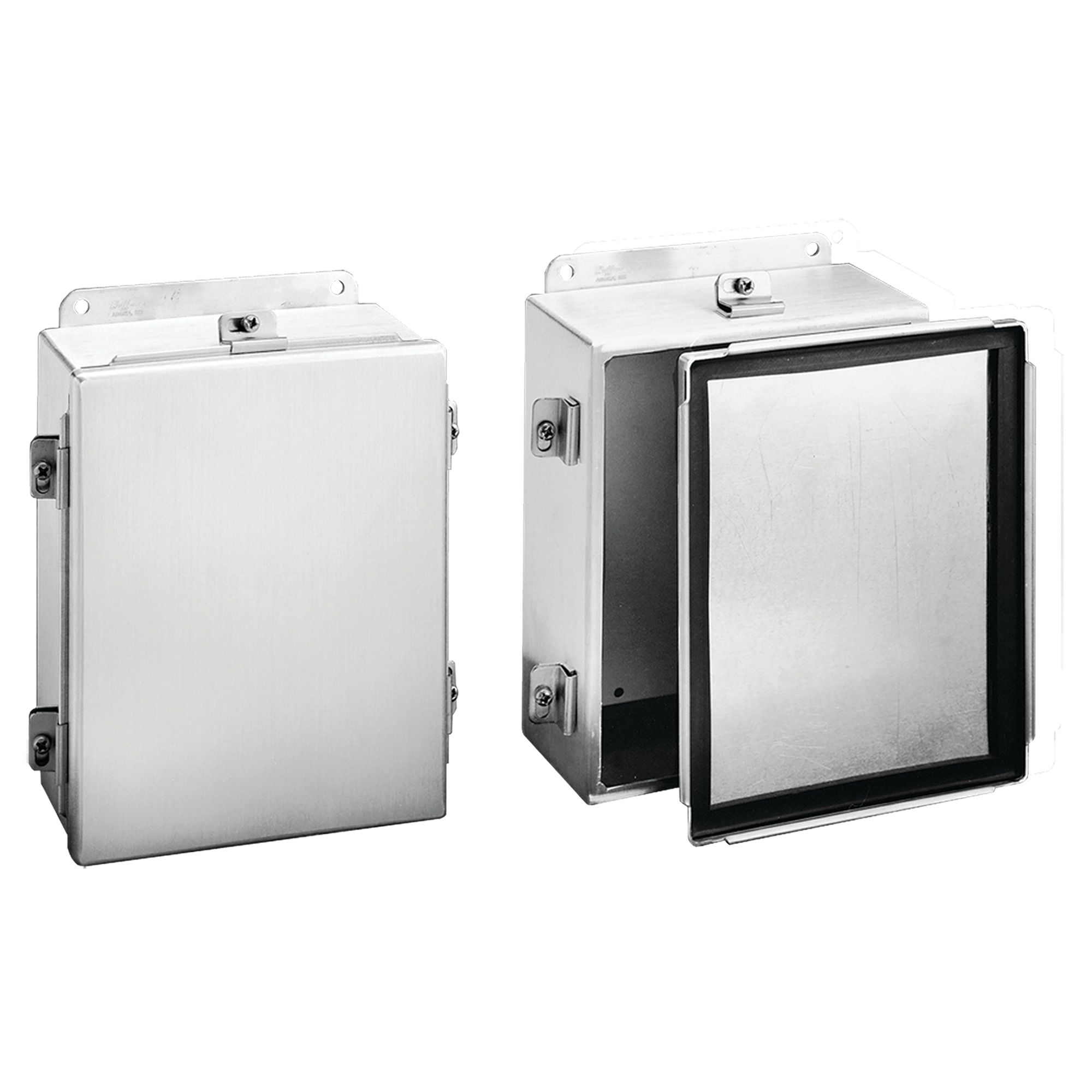 A806NFAL Junction Box, 8 in H x 6 in W x 3-1/2 in D, Screw Clamp/Solid Cover, NEMA 4X/IP65 NEMA Rating, Aluminum