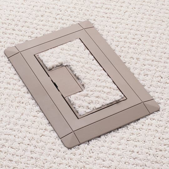 E9761B Carlon Multi-Gang Non-Metallic Floor Box Cover, 5 in L x 7.13 in W, Thermoplastic