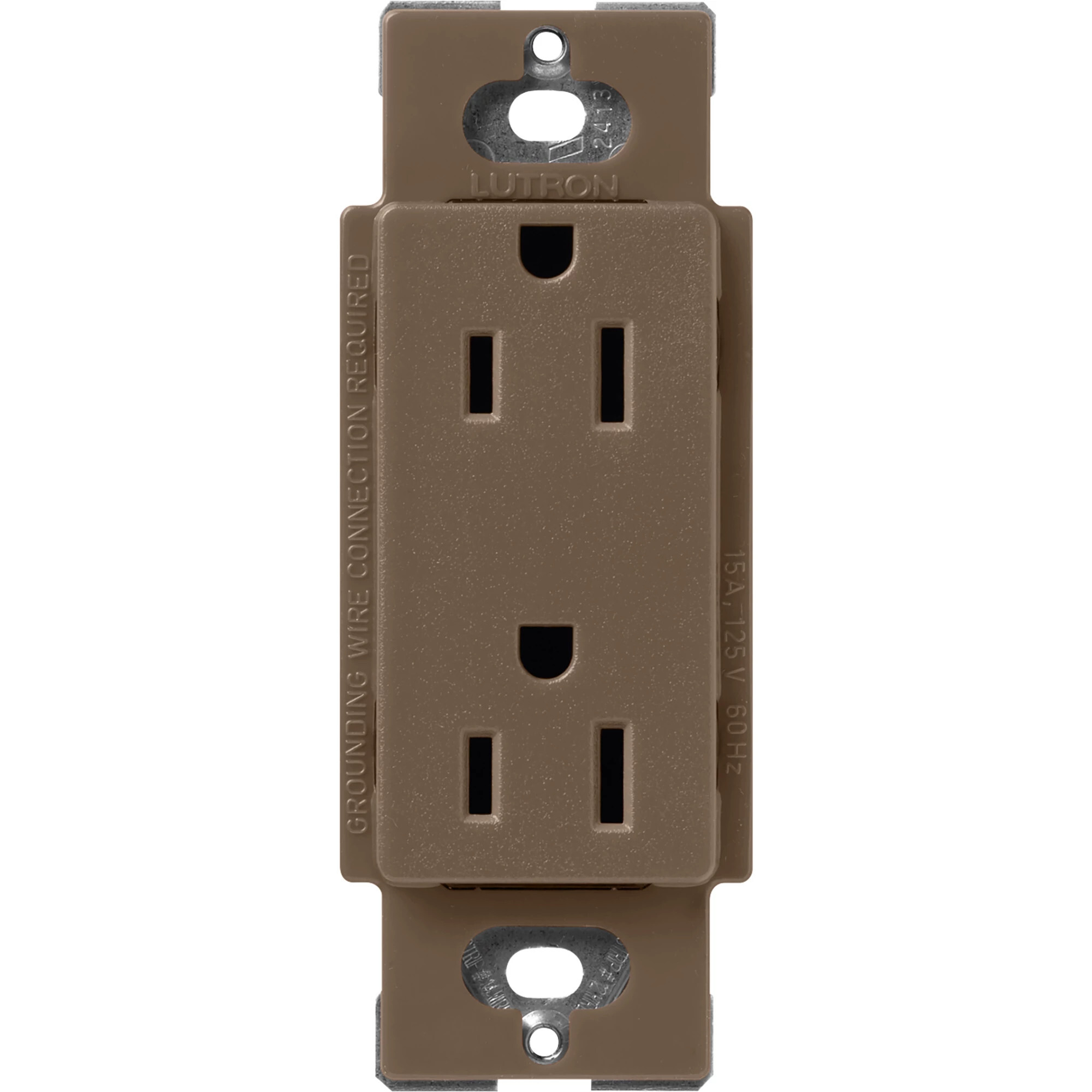 SCR-15-EP Claro Duplex Receptacle, Decorator-Style Outlet, 15 Amp, Satin, Espresso