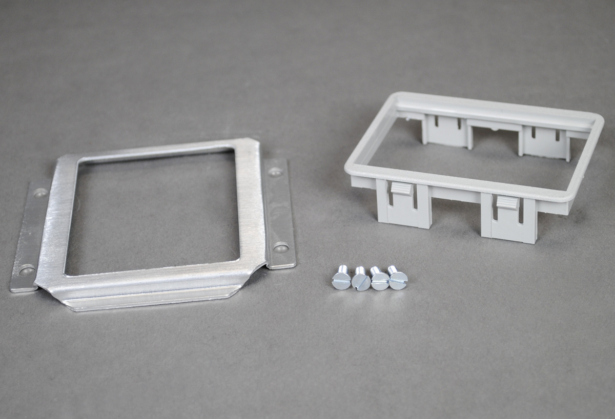 LTF48-ACT Unassembled Communication Faceplate, 3-5/16 in L x 3 in W, Aluminum