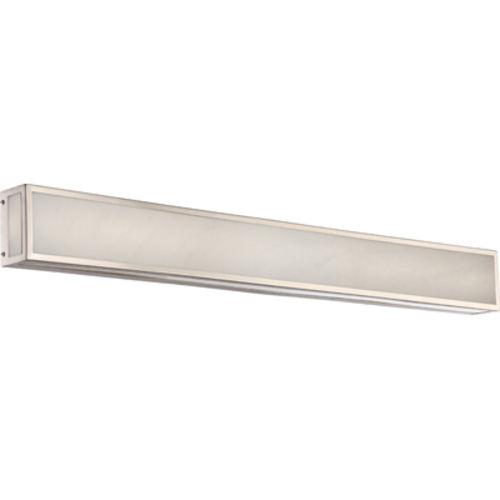 62-897 Nuvo Crate Non-Dimmable Vanity Light Fixture, (1) Lamp, 120 VAC, Brushed Nickel Housing
