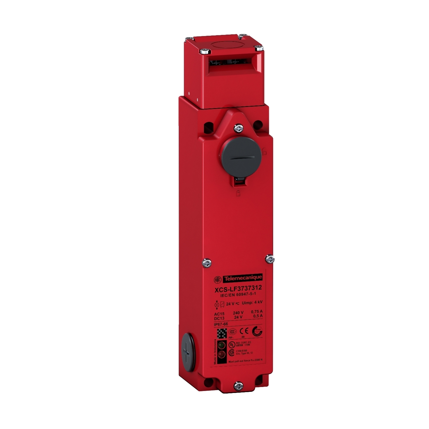 XCSLF3737312 Preventa Turret Head Safety Interlock Switch, 24 V AC/DC, 4 A, 50/60 Hz, 16 W Power Rating, 3 Poles