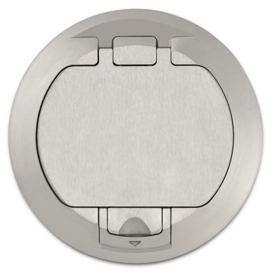 68-HP-FC-ALM Steel City 68 Series Non-Metallic Floor Box Cover, 5-31/32 in Dia, 6 in D, Aluminum