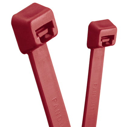 PLT1M-C702Y Pan-Ty PLT Cross Section Miniature Plenum Rated Cable Tie, 4 in L x 0.18 in W x 0.05 in THK, HALAR