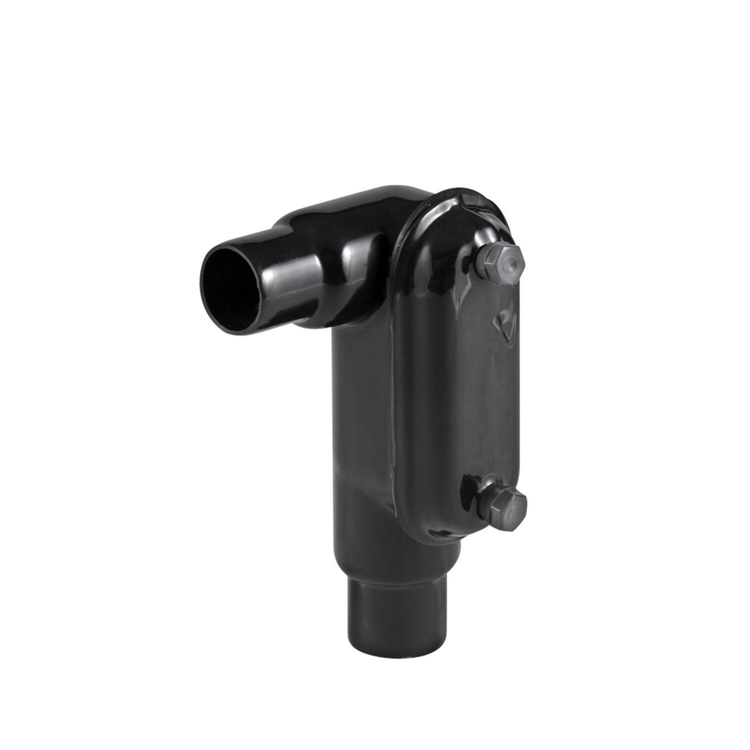 PV1000LR38 Type LR Conduit Body With Cover, Screws, 1 in Hub, 8, Steel, Galvanized/PVC Coated