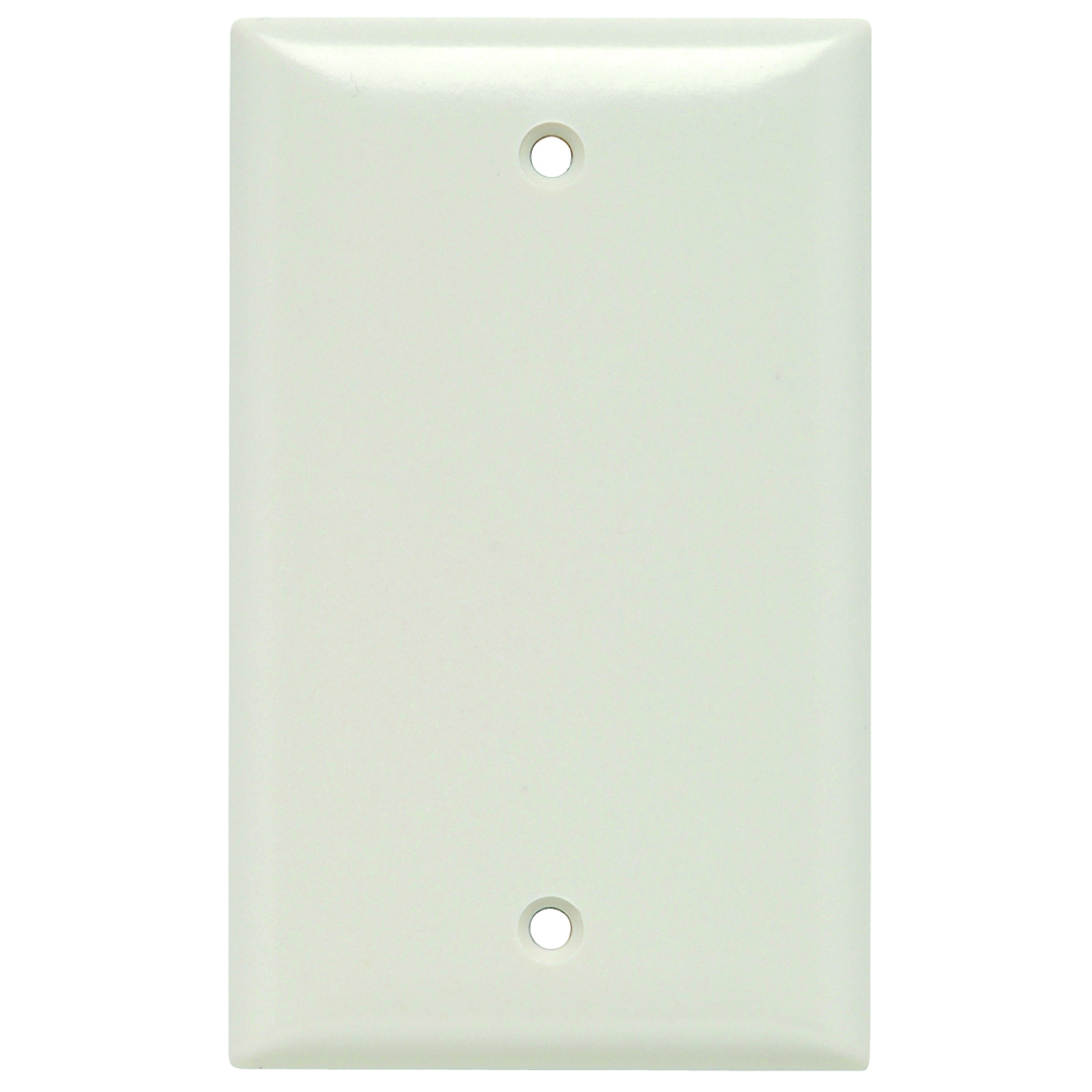 SP13LA 1-Gang Thermoset Wall Plate, Blank, Box Mounted, Light Almond