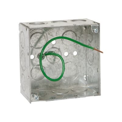 521711234EP eFab Outlet Box, Steel, 30.3 cu-in Capacity, (1) Outlets, (11) Knockouts, 4 in H x 4 in W x 2-1/8 in D
