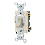 54503-2I 3-Way Framed Grounding AC Quiet Toggle Switch, 120/277 V AC, 15 A, 1/2, 2 hp Power Rating