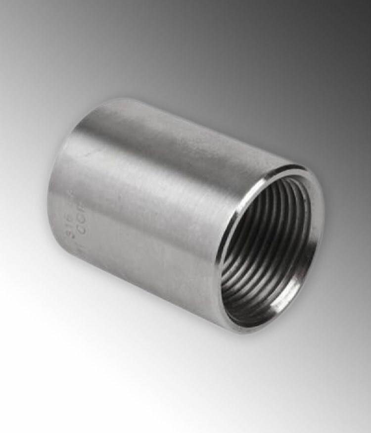 S60500CP00 Standard Conduit Coupling, 1/2 in, Stainless Steel, Polished Silver