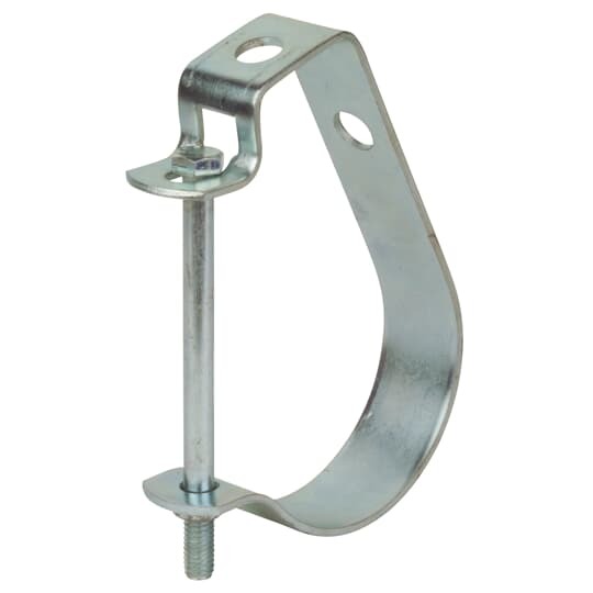 C711-4-EG Superstrut Lay-In J-Hanger, 4 in Pipe, 5/8 in Rod, 550 lb Load, Steel, Electro-Galvanized