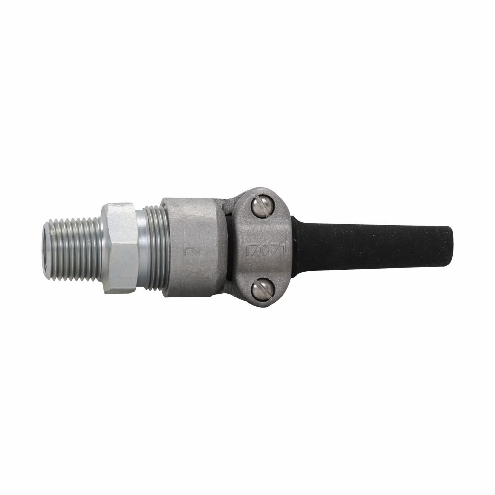 CGBS4019 Explosionproof Portable Straight Cord Connector, 1-1/4 in Trade, 1 to 1-3/16 in Cable Openings, Steel, Electro-Plated Zinc