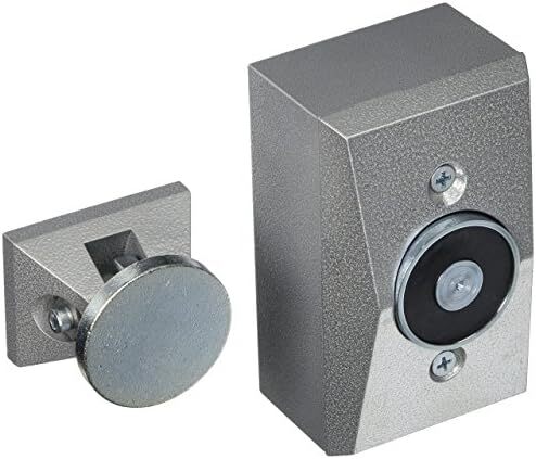 1508-AQN5 Electromagnetic Heavy Duty Door Holder, 4-1/2 in H x 2-3/4 in W, Wall Mount, Die Cast Metal, Silver