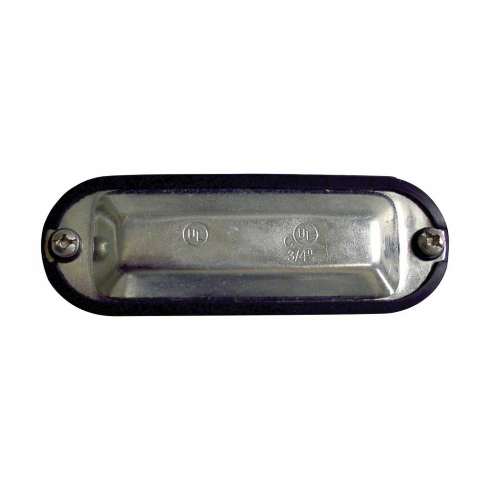 K250SG Condulet Form 5 Integral Gasket Cover With Neoprene Integral Gasket, 2-1/2 in, 3 in Hub, For Use With Conduit Outlet Bodies, Sheet Steel, Electro-Galvanized/Aluminum Acrylic Painted