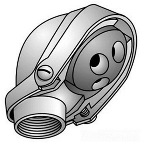 17-100G Type 17 Weather-Resistant Service Entrance Head, (5) 7/16 in, 1/2 in Hole, 1 in Trade, Malleable/Ductile Iron