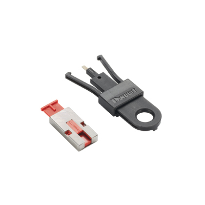 PSL-USBA USB Type A Blockout Device, For Use With USB 2.0 and USB 3.0 Type A Ports, 302 Stainless Steel/Polycarbonate, Red