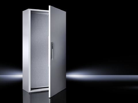 5110500 CM Series 1-Door Compact System Enclosure, 24 in W x 16 in D x 31 in H, NEMA 12/IP55, Carbon Steel