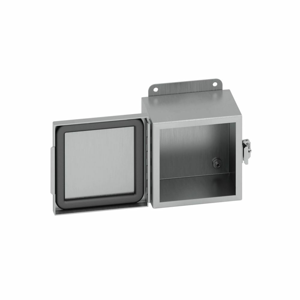 664-4XSS6CHC JIC Enclosure, 6 in W x 4 in D x 6 in H, NEMA 4X/IP66 NEMA Rating, 316 Stainless Steel