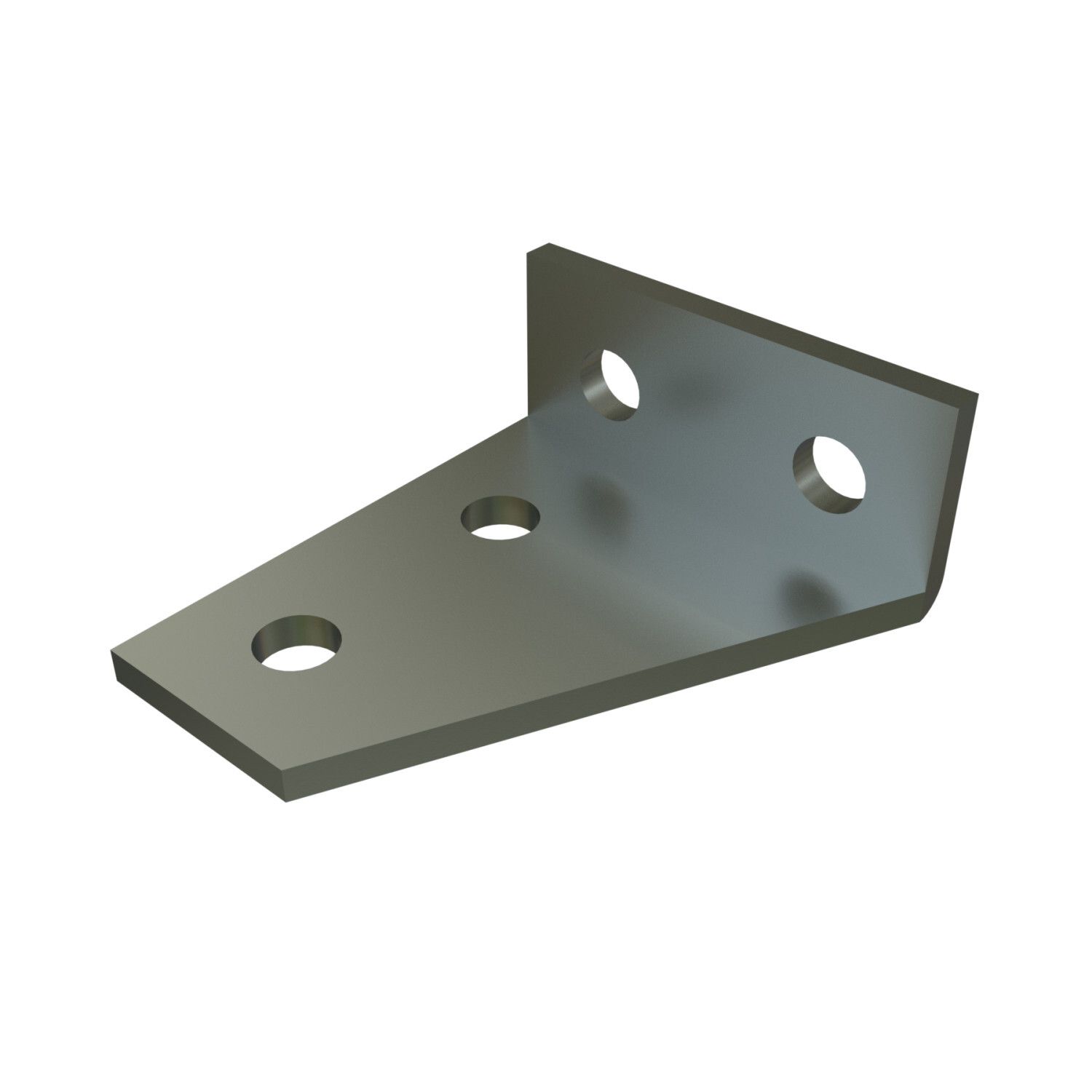 P1382-EG Left Hand 90 deg Angle Fitting, 4 Holes, 1-5/8 in W x 1/4 in THK, HRPO Steel