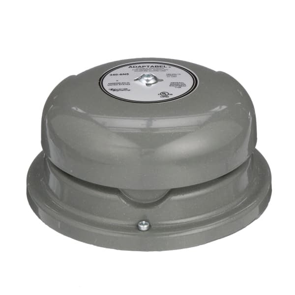 340-6N5 Vibrating Bell, 120 V AC, 0.07 A, 102/92 dB, Surface Mounting, Specifications Met: UL Listed, FM Approved, 6 in Gong