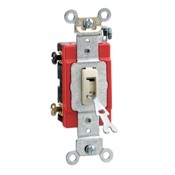 1221-2L Extra Heavy Duty Toggle Switch, 120/277 V AC, 20 A, 1/2 hp Power Rating
