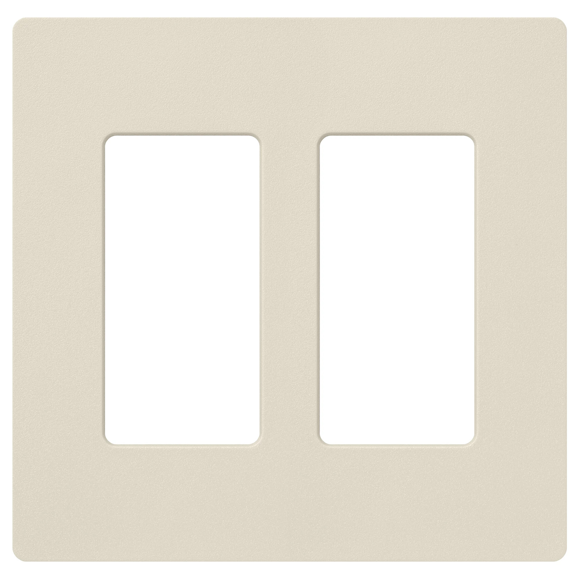 SC-2-PM Claro Wall Plate for Decorator-Style Dimmers, Switches, and Outlets, 2 Gang, Satin, Pumice