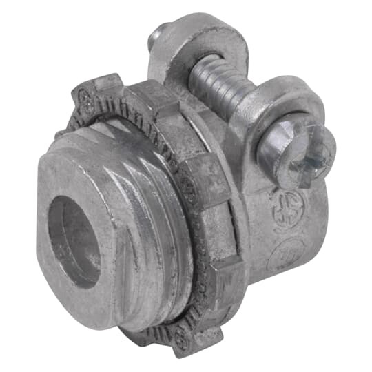XC-406 Steel City Conduit Connector, 2 in Trade, Malleable Iron, Zinc Plated