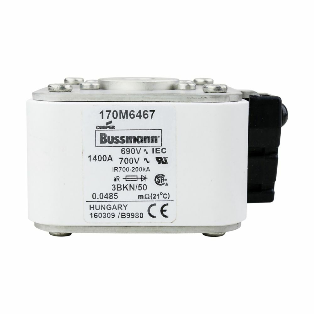 170M6467 Type BKN/K High Speed Fuse, 1400 A, 690 V, 200 kA Interrupt, Class: aR, Square Body