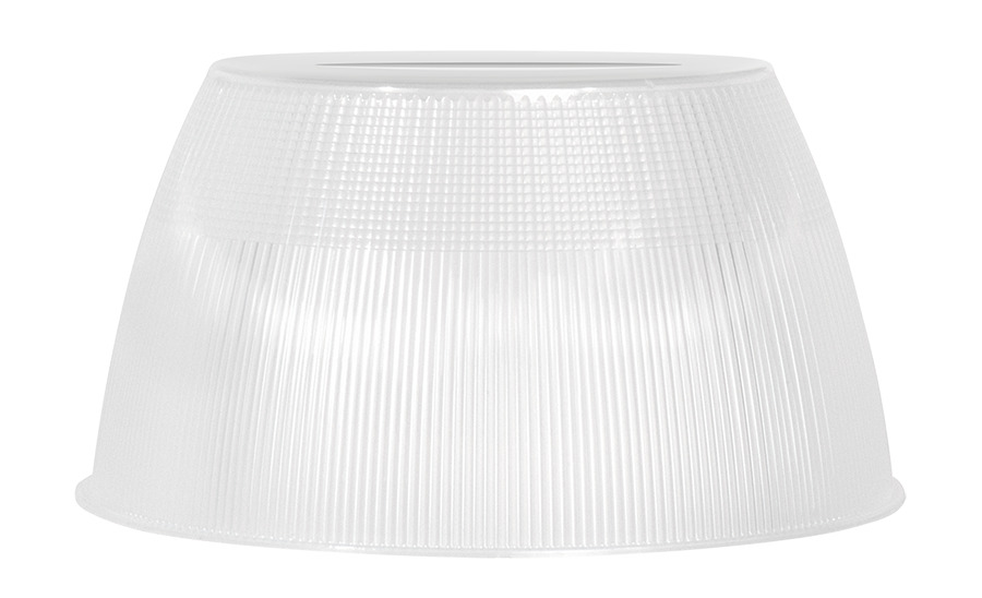 R16SPF Reflector, Short Prismatic Shape, 8-1/2 in H x 16-3/4 in W, Ceiling Mount, Acrylic