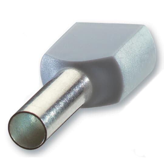 F8001 Sta-Kon F Series Insulated Wire Ferrule, 18 AWG Stranded Copper Conductor, 0.591 in L, Copper, Gray
