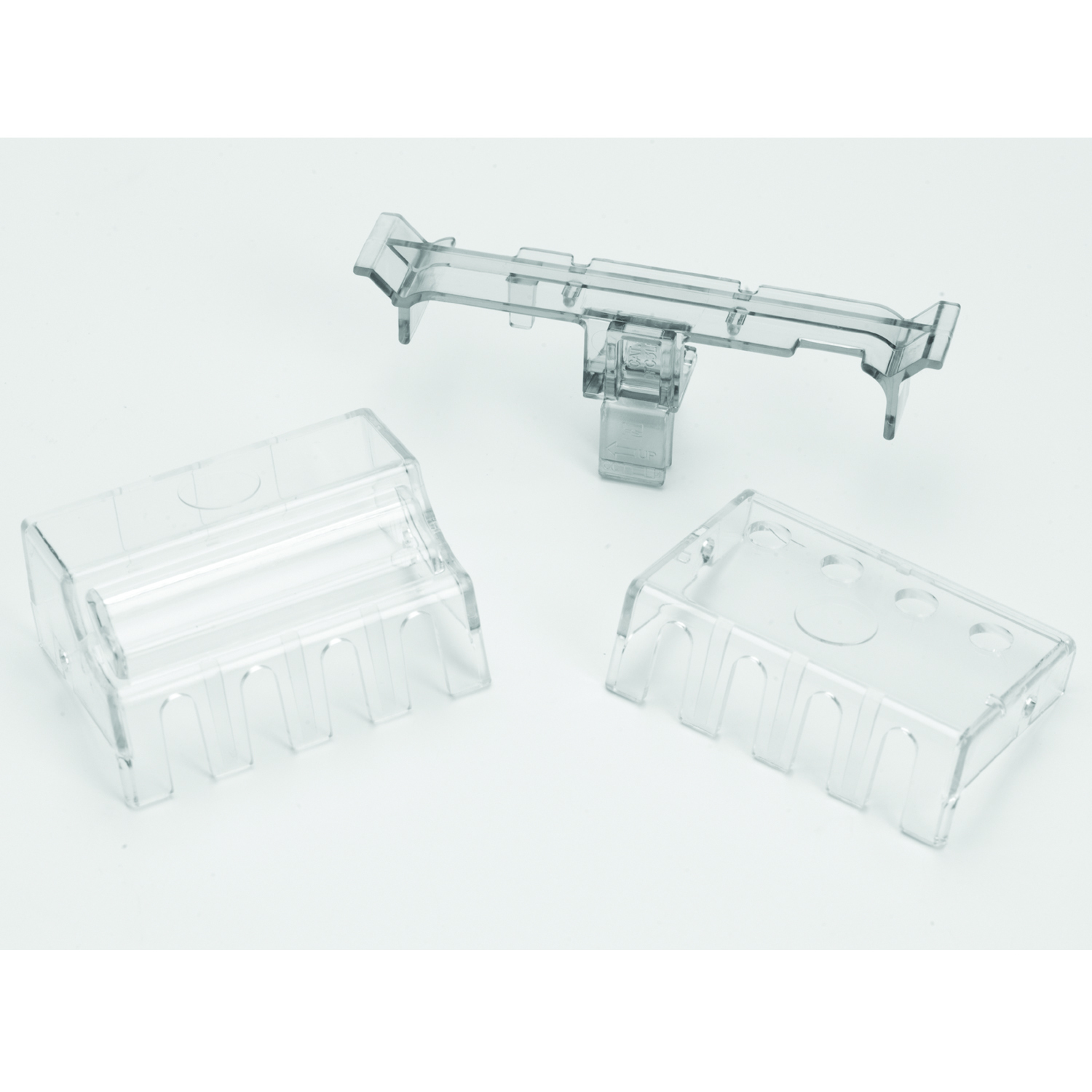 FG3 Imperator Fused Finger Guard Kit, 1.75 in H x 3.15 in W x 2.55 in D, For Use With MBMH 100 VA, AJ, AR, MQMJ, MEMX, QR, SP, PG, PP 250 VA and All 150 VA Encapsulated and Commercial Potted Industrial Control Transformer, Plastic, Clear