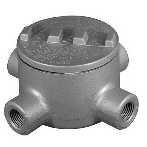 Type X Conduit Body, 1/2 inch, Malleable Iron, Flanged Mount