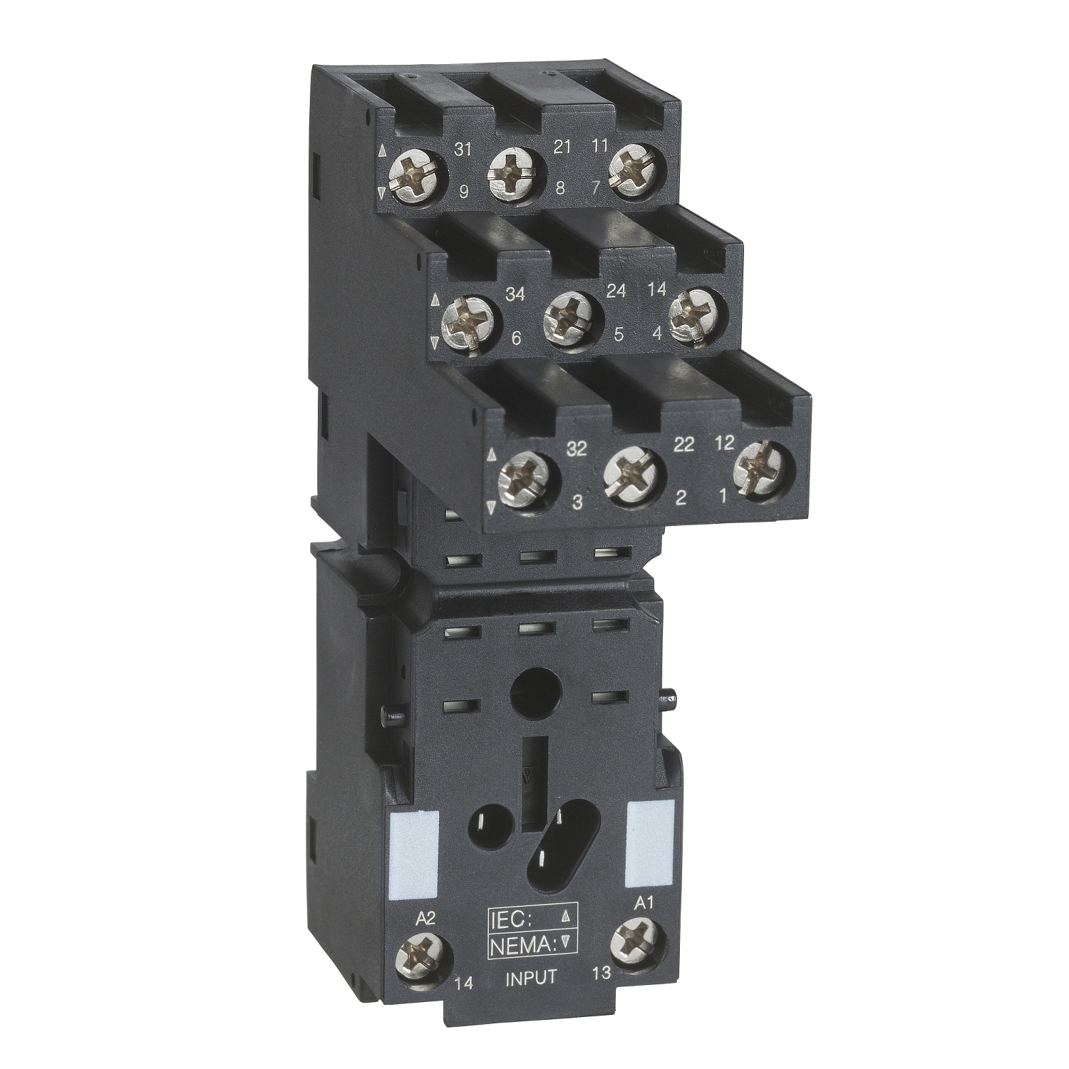 RXZE2S111M Zelio Relay Socket With Bus Jumper, 250 V AC, 5 to 10 A, For Use With RXM (3CO) Plug-In Relay, 11 Pin