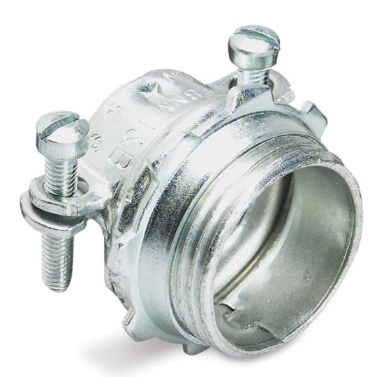 3302-TB T&B 2-Screw Non-Insulated Cable Connector With Slotted Screw, 1/2 in Trade, 0.25 to 0.59 in Cable Openings, Steel, Electro-Zinc Plated