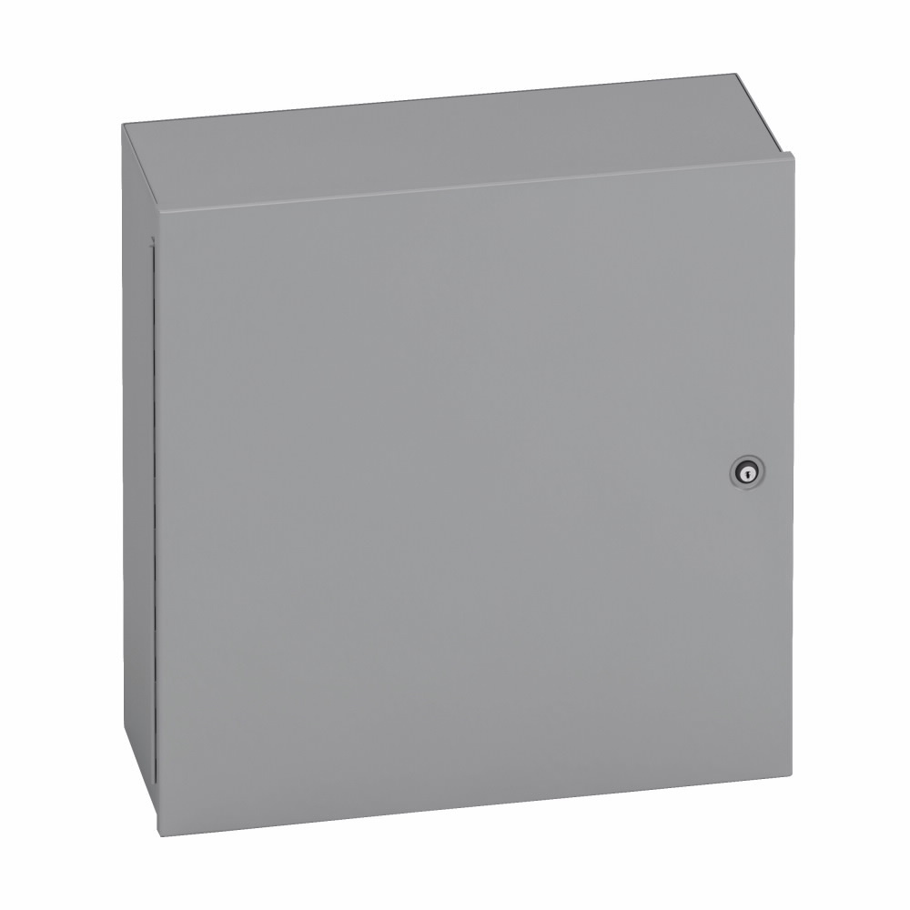 24246-1 Medium Panel Electrical Enclosure, 24 in W x 6.62 in D x 24 in H, NEMA 1/IP30 NEMA Rating, Carbon Steel