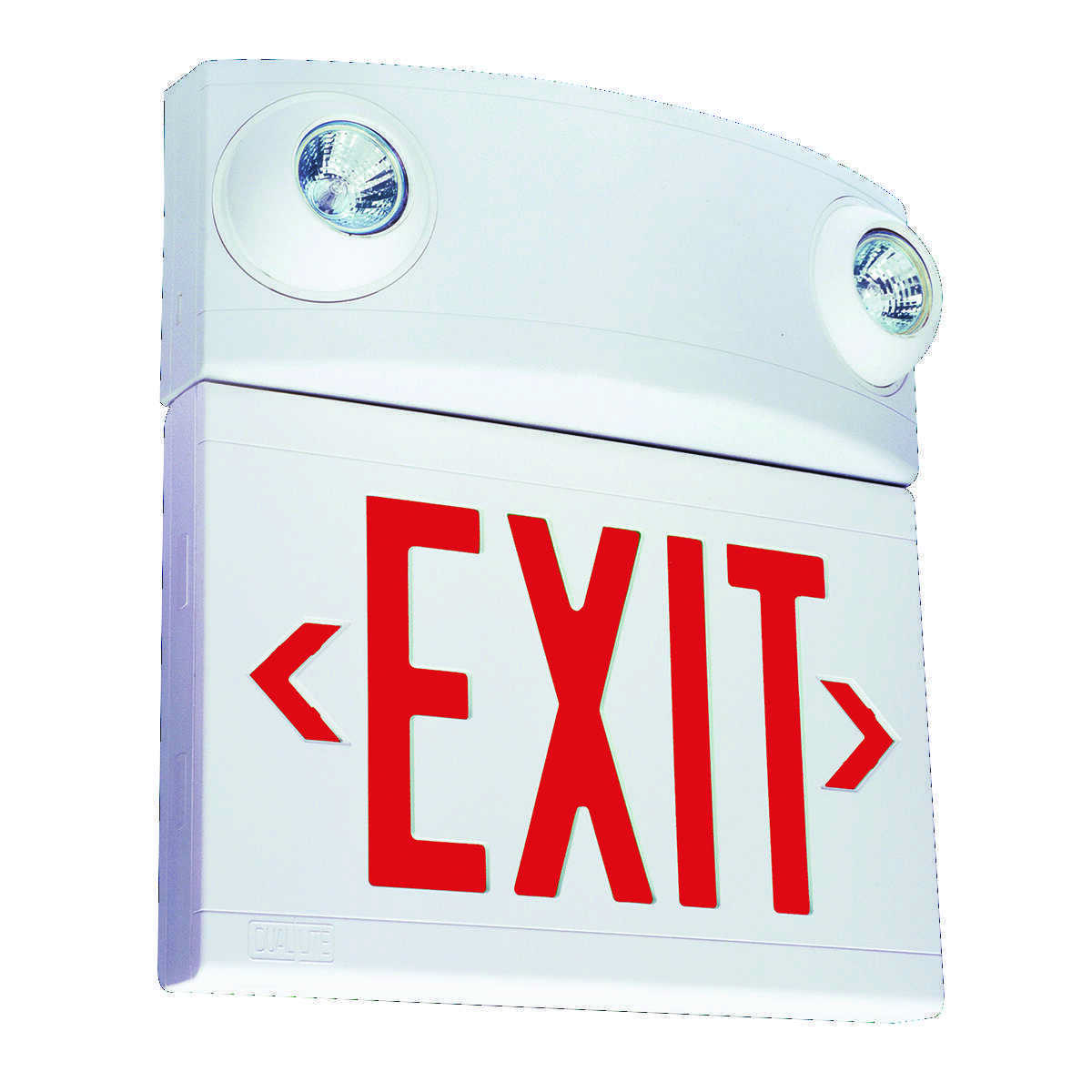 LTURW LT Series Combination Universal Single/Double Face Emergency Light/Exit Sign, 10 W Fixture, 120/277 V AC, White Housing, EXIT Legend