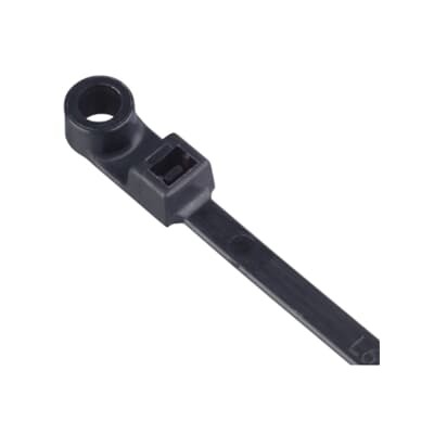 L-11-50MH-0-C Catamount Integrated Mounting Hole Cable Tie, 12.1 in L x 0.19 in W x 0.05 in THK, Nylon/Polyamide 6.6