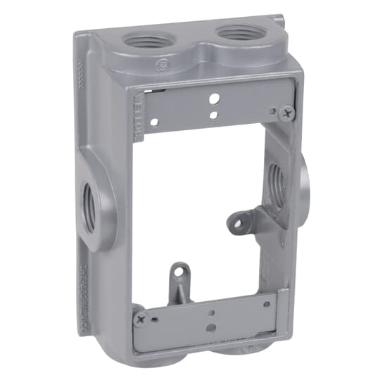 IHEF6S2-1 Red Dot Dry-Tite Flanged Extension Adapter, 1 Gang, 4-1/2 in L x 3-1/2 in W x 1-7/8 in D, Die Cast Aluminum