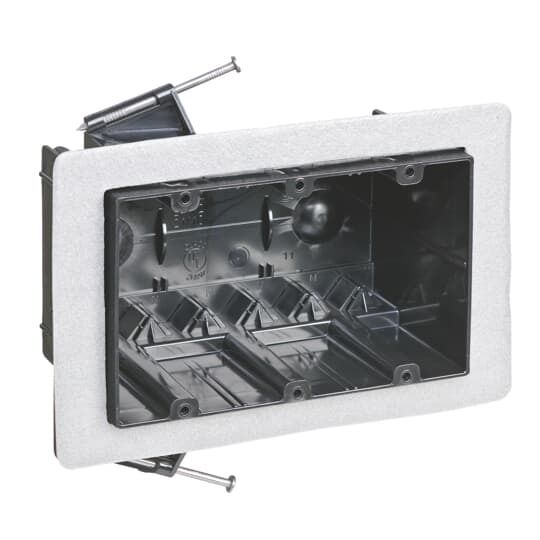 FN-354-V Carlon Non-Metallic Vaportight Box, 54 cu-in Capacity, 3 Gangs, 3 Outlets, 3-1/2 in L x 5-5/8 in W x 3-1/4 in D