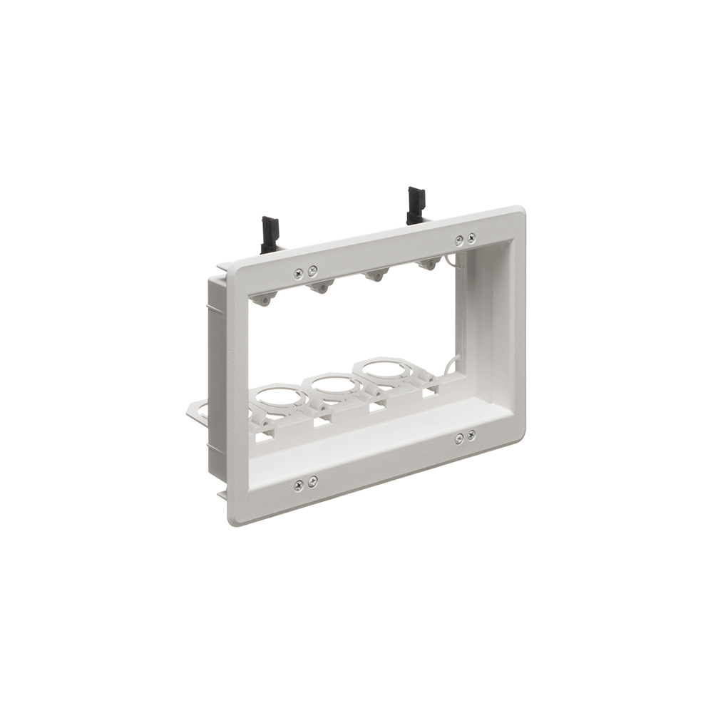 LVU4W LV Series 4-Gang Low Voltage Mounting Bracket, For Use With Cable Management System, Fastened Mount, Plastic