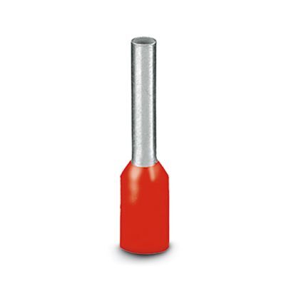 3200904 Female Insulated Ferrule, 18 AWG Conductor, 14 mm L, Electrolytic Copper, Red