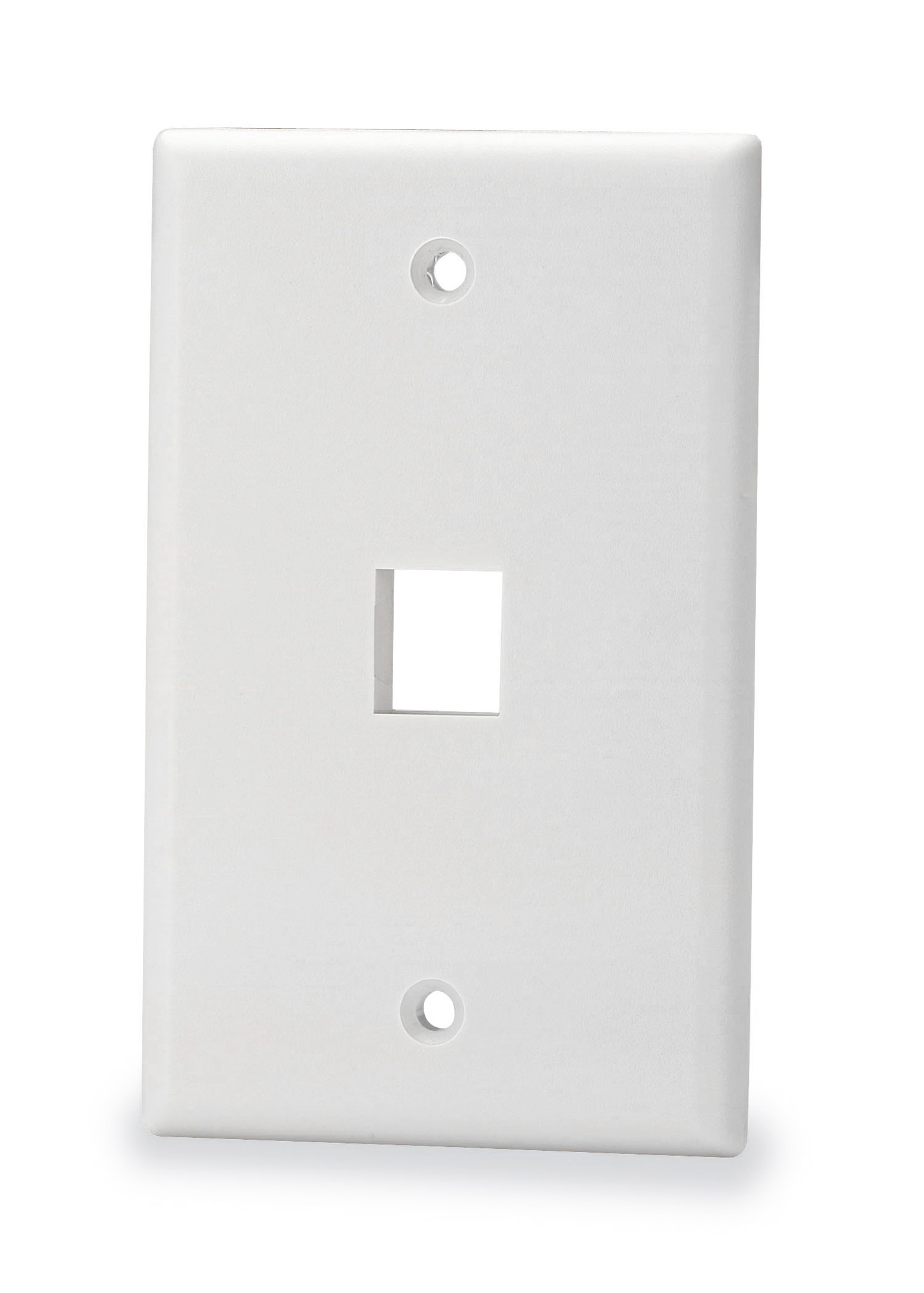 SKF-1-WH Keystone Faceplate, 1 Gangs, 4-1/2 in L x 2-3/4 in W, Thermoplastic, Fastened Mount
