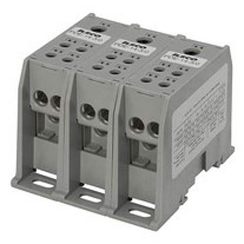 PDE-18-400 ClearChoice Type PDE Dual Rated Power Distribution Block, 600 V AC, 335 A, 1 Pole, 6 AWG to 400 kcmil, 14 to 2/0 AWG, 14 to 2 AWG Wire, Aluminum Alloy