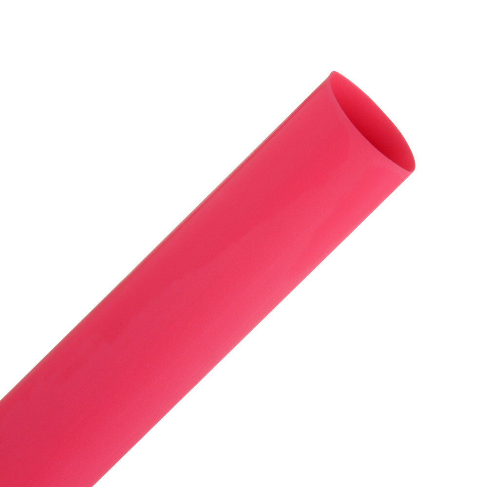 7100020272 Thin Wall Heat Shrink Tube, 3 in ID Expanded, 3 in ID Recovered, 0.03 in THK Wall Recovered, 200 ft L, Polyolefin, Red