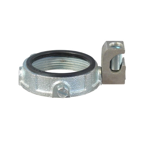 GIB-150L-4AC GIB-L-AC Grounding Bushing With Aluminum Lay-In-Lug, 14 to 4 AWG AC Cable, 1-1/2 in Trade, Malleable Iron, Zinc Electroplated