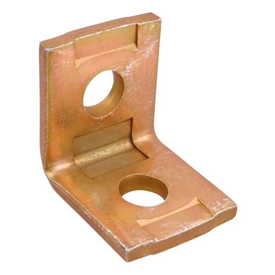 AB299 Superstrut Angle Fitting, 2 Holes, 2 in L x 1-5/8 in W x 1/4 in THK, Steel