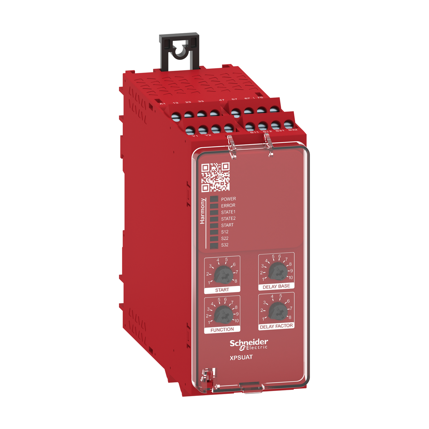 XPSUAT13A3AP Preventa Safety Module, 1.77 in W x 4.61 in D x 4.3 in H, 24 V AC/DC, 16 A, 6NO-3NC Contact