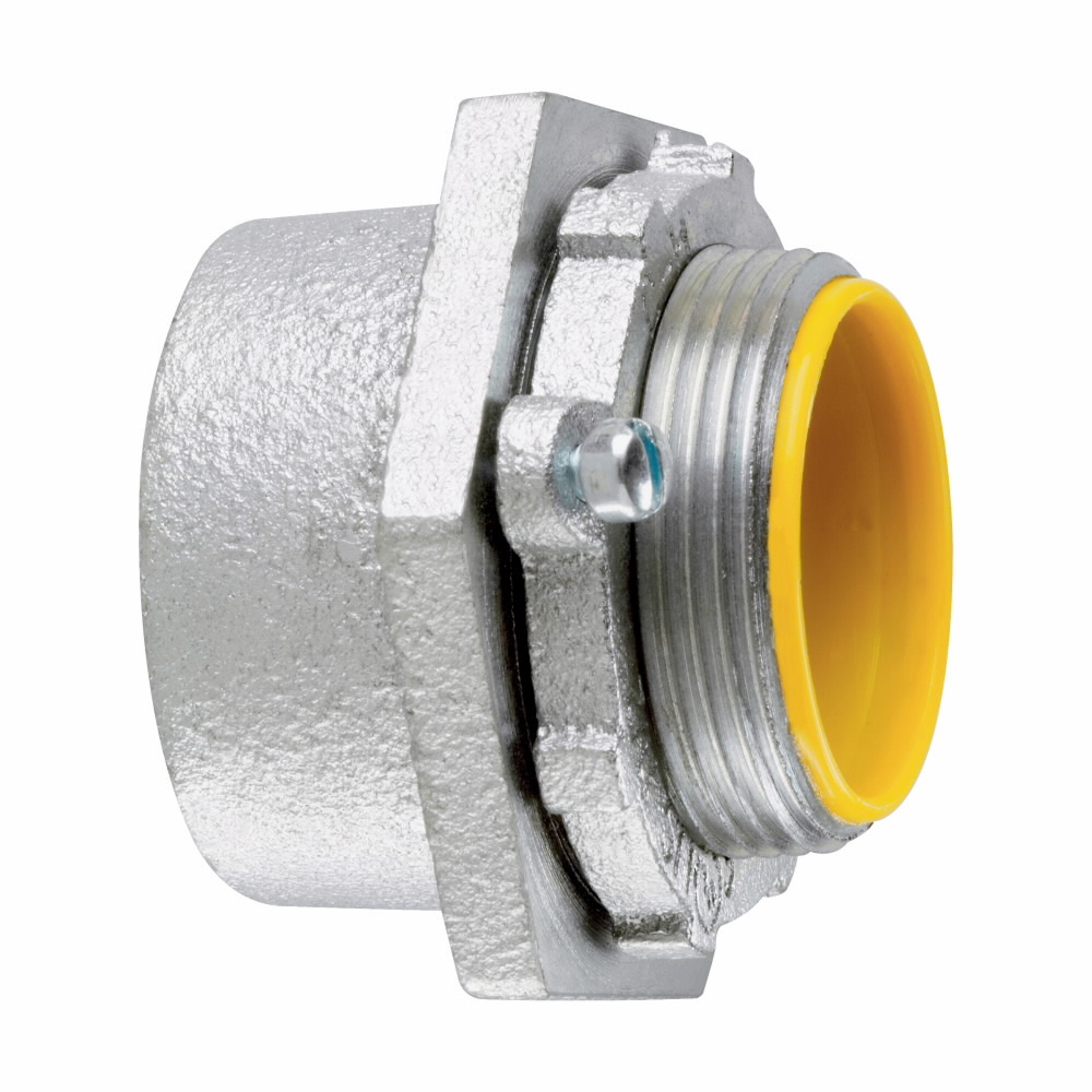 MHUB6 MNPT Conduit Hub, 2 in, For Use With Electrical/IMC/Rigid Conduit, Malleable Iron, Electro-Plated Zinc
