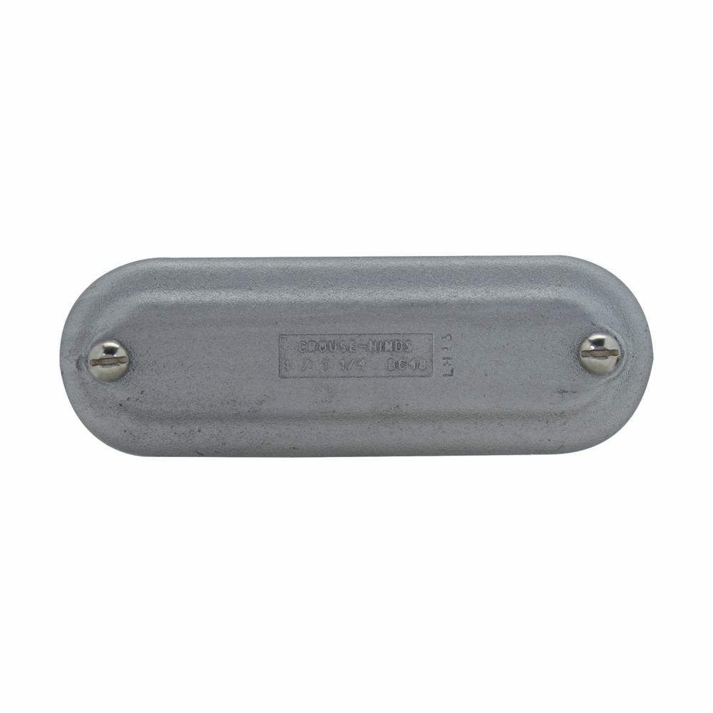BG98 Condulet Blank Cover With Round Neoprene Gasket, 3-1/2 in, 4 in Hub, For Use With Mogul Series Conduit Bodies Except BUBXL, Feraloy Iron Alloy, Electro-Galvanized/Aluminum Acrylic Painted