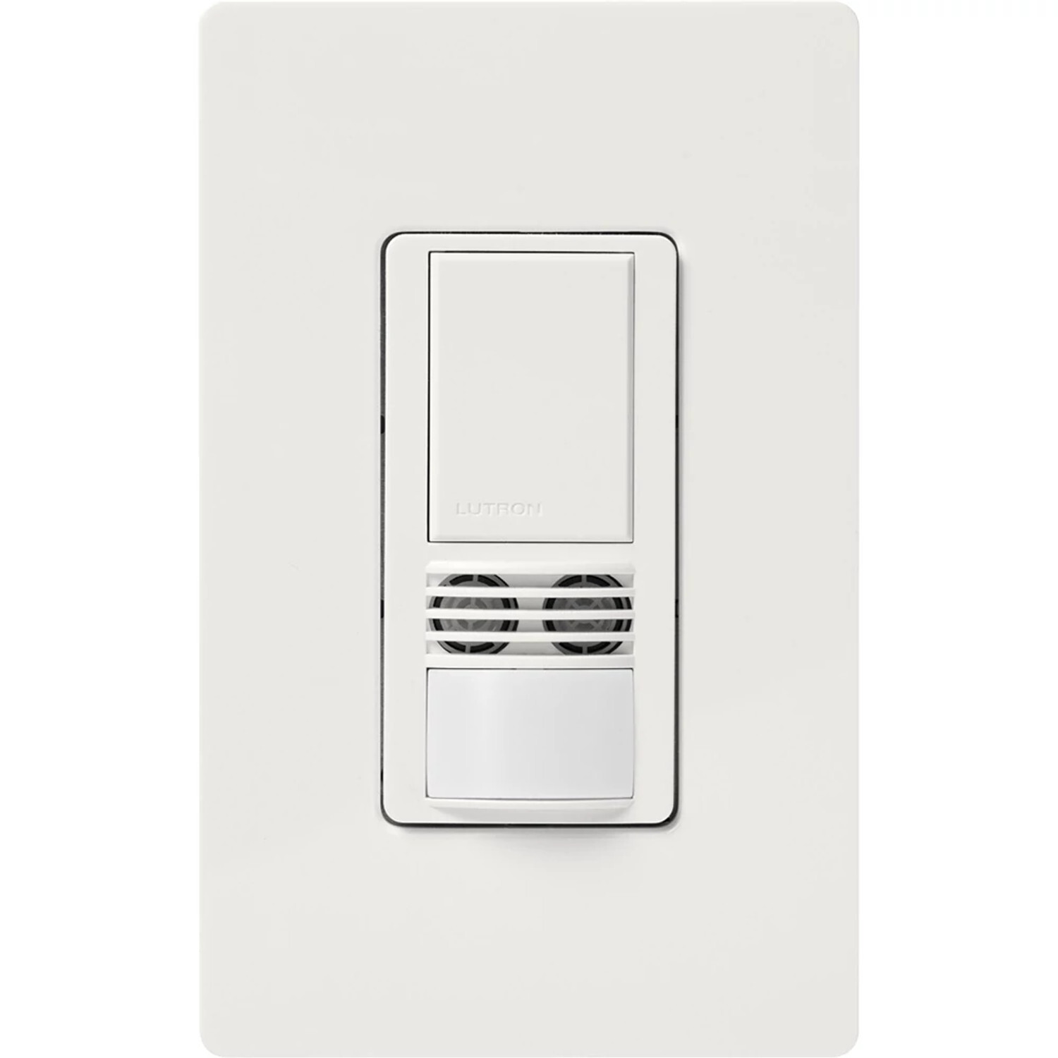 MS-A102-SW Maestro Dual-Tech Motion Sensor Switch, 6 Amp, 120-277V, 1 Pole, Ground or Neutral Required, Snow