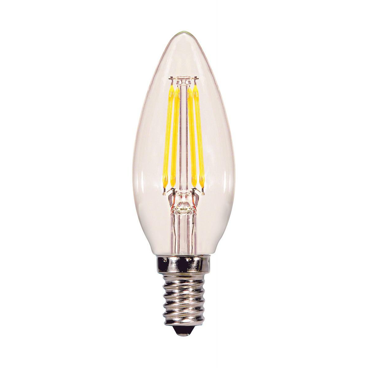 S11370 Forward Dimmable LED Lamp, 4.5 W, 40 W Incandescent Equivalent, E12 Lamp, C11 Shape, 350 Lumens